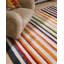 Calla Hand Tufted Wool/Rayon/Viscose Striped Area Rug in Pomegranate/Clementine/Black/White/Green-1368593125