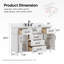 Meuble-lavabo simple encastrable 48 po avec plateau en pierre reconstituée blanche Neo-878705704-985264138