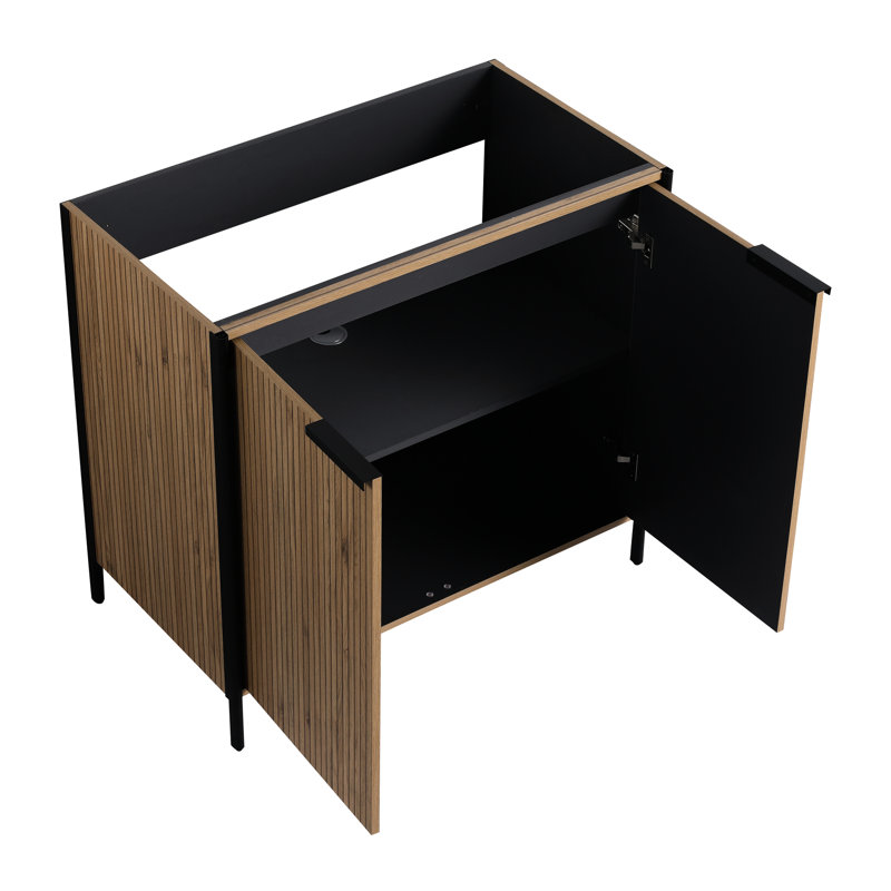 Commode de salle de bain contemporaine de 36 po - Meuble de rangement spacieux et à fermeture en douceur