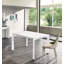 Brickey Extendable Glass Top Metal Base Dining Table-1609360923