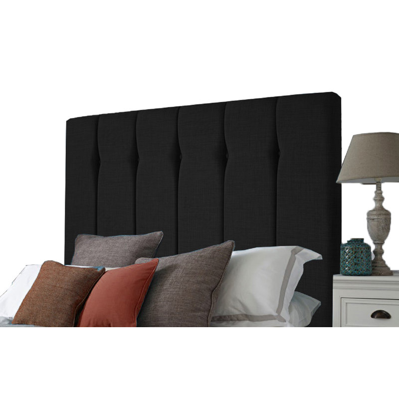 Eiven Upholstered Headboard, Black, Super King (6')
