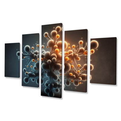 Cozzolino - Fractals, reproduction sur toile - 5 panneaux