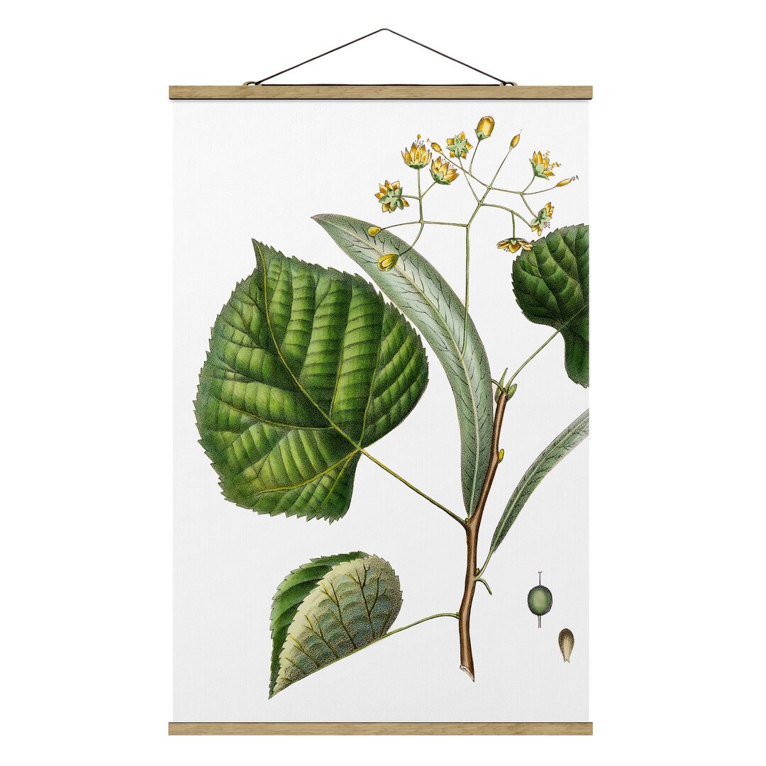 Poster Laub mit Blumen I