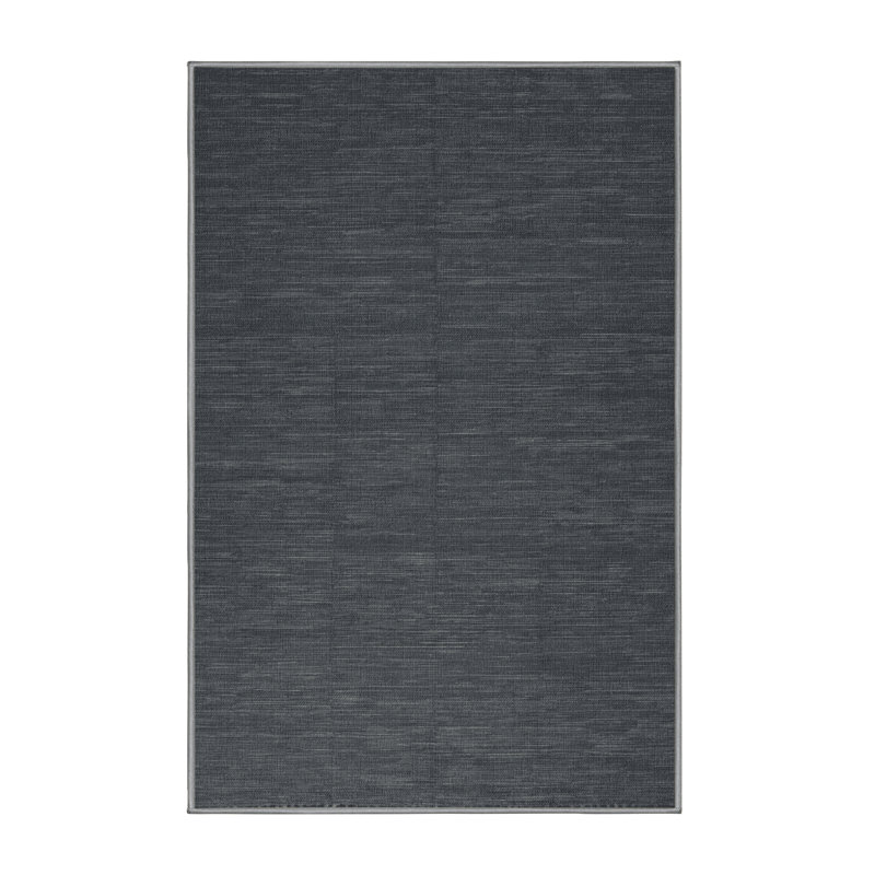Machine Washable Solid Gray Area Rug, Rectangle 5' x 8'
