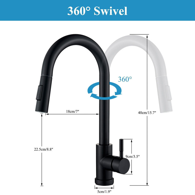 Belfry Kitchen Motour Touch Kitchen Faucet with Side Spray
