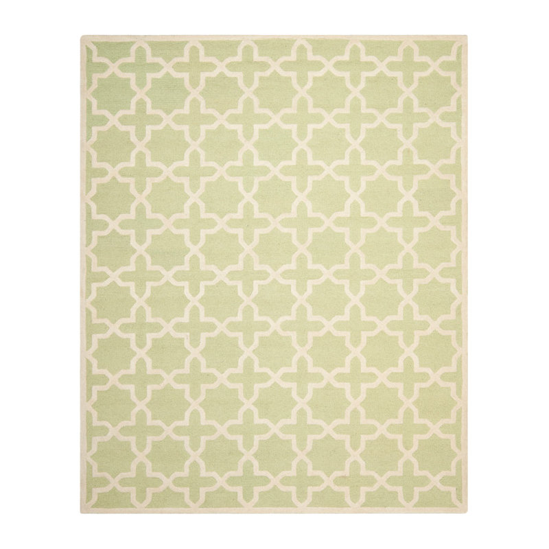 Cannen Hand Tufted Wool Geometric Rug, Rectangle 2'6" x 4'