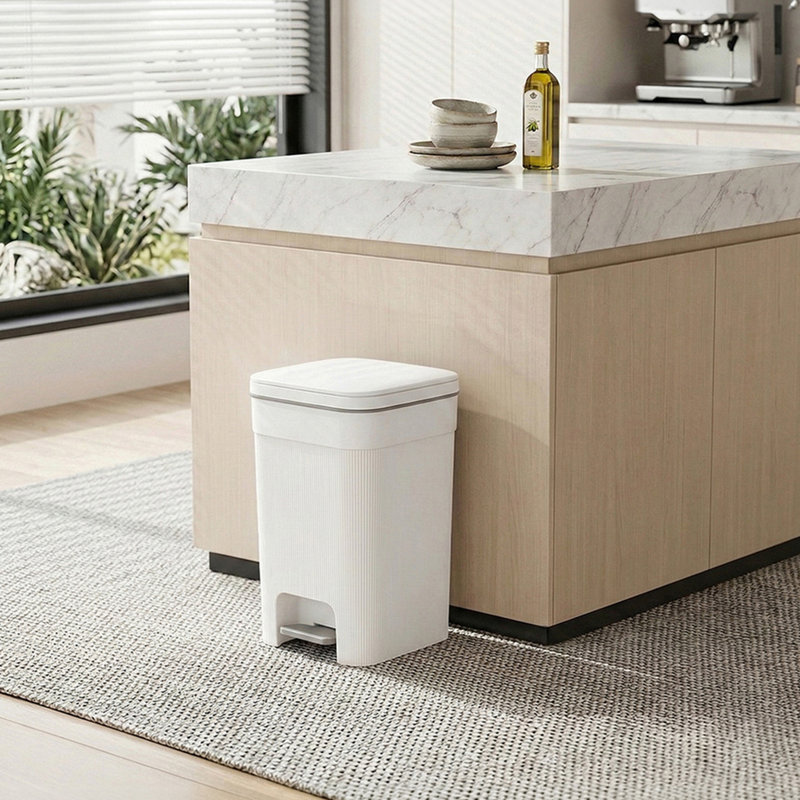 Pp Manual Lift Waste Bin, 15L