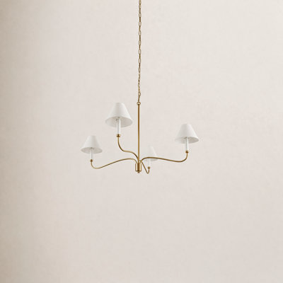 4-Light Dimmable Classic Traditional Chandelier