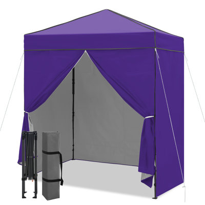 Tente d'auvent 6 x 4, auvent escamotable robuste avec parois latérales