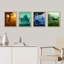 «Jungle tropicale encadrée», ensemble de 4 silhouettes de paysages décorations murales encadrées sur papier, impression de 4 pièces-93012758-93012757
