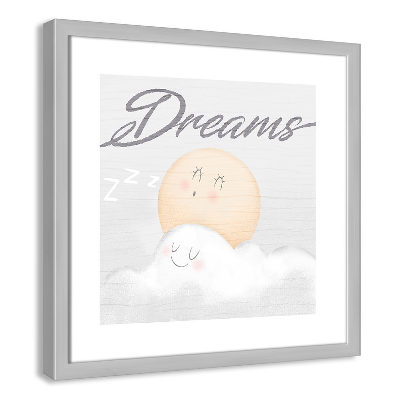 Décoration murale pour 2 enfants rêves de bonbons, H 17 po x l 17 po x P 1,19 po, Encadré de boîte argent