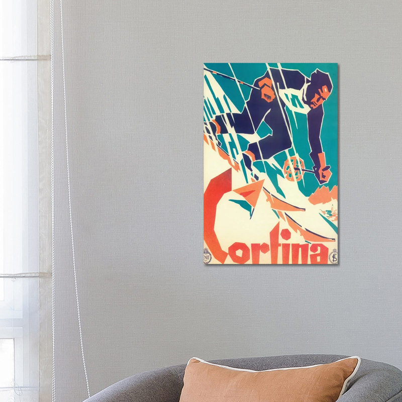 Skiing V - Wrapped Canvas Print, 66.04 cm H x 45.72 cm W x 1.91 cm D