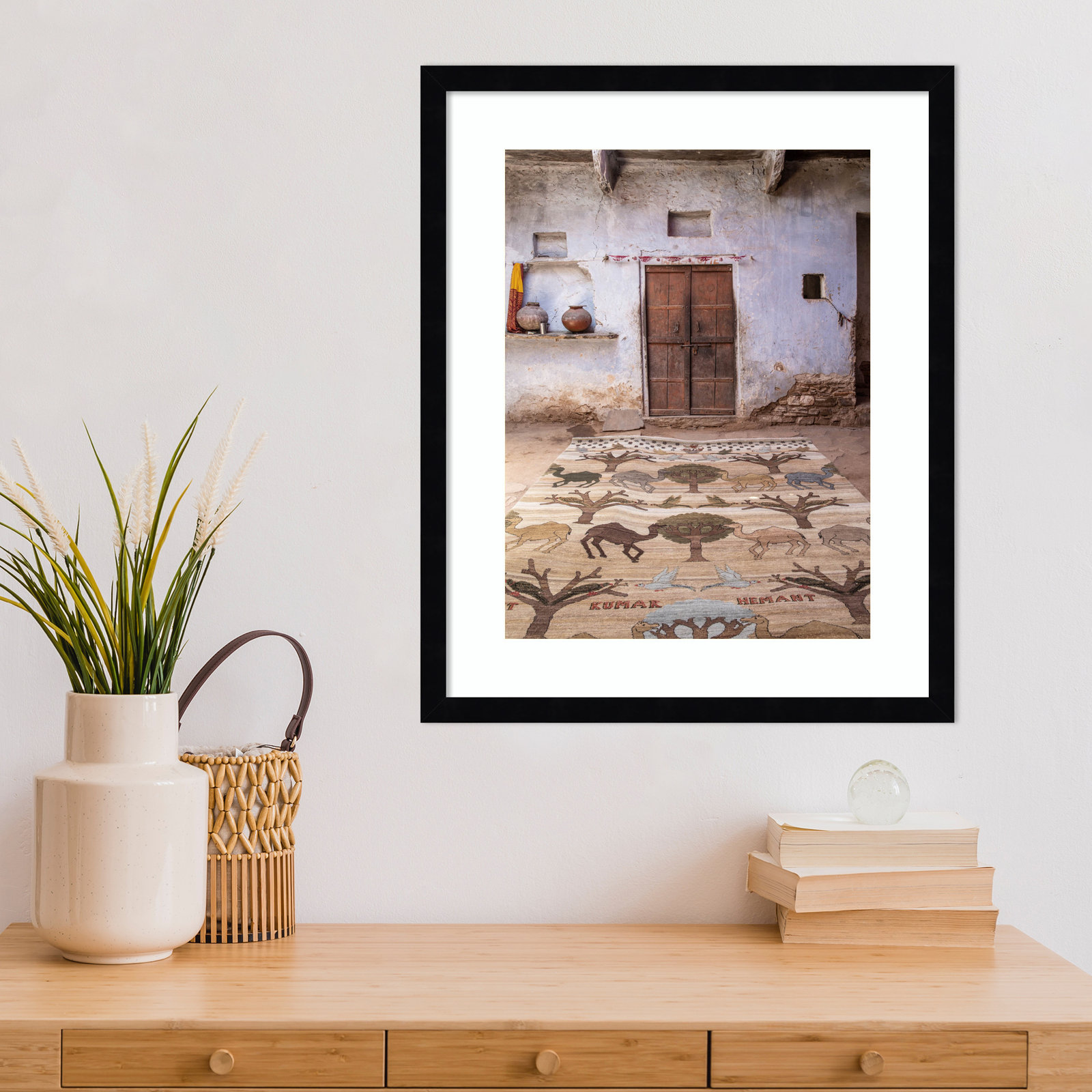 Daisey "Magic Carpet" Print, Black Framed, 21" H x 17" W