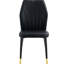 8 chaises en polyuréthane noir avec pieds et revêtement ergonomique confortable pour la maison-1352250900
