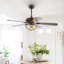 Ventilateur de plafond standard 52 pales 52 "avec télécommande et ensemble d'éclairage inclus Cedarpoint