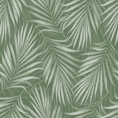 Murale feuille de palmier vert tropical, papier peint jungle botanique, décoration murale inspirée de la nature pour le salon, la chambre et la salle de bain