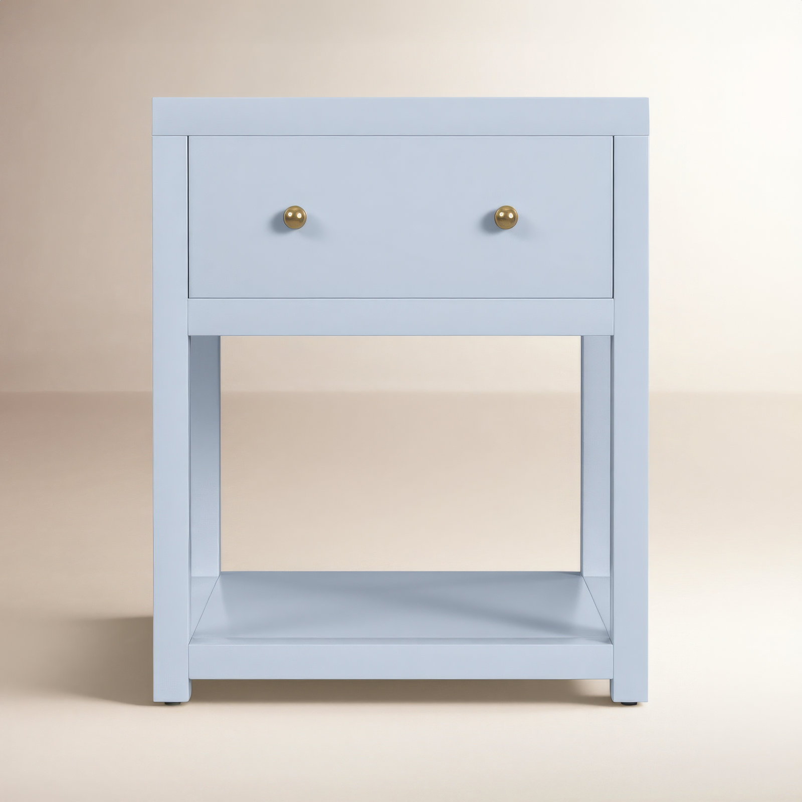 Celine 21" 1-Drawer Acacia Nightstand, Light Blue