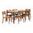 Marvine Rectangular Eucalyptus Outdoor Dining Table , 63'' in. W 40'' in. D