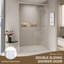 44 à 48 po X P 72 po H Double porte de douche coulissante semi-sans cadre, verre trempé de 1/4 po (6 mm), finition chromée