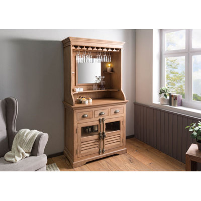 Toulouse 98cm Solid Wood Bar Cabinet