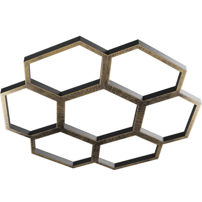 Médaillon de plafond 26 po x P 11 po x P 11 po x P 3/4 po Florin, H 26 po x l 26 po x P 0,75 po, Or pâle antique