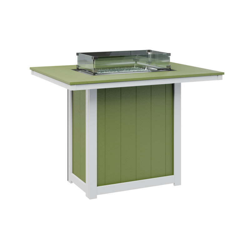 Table de foyer d'extérieur berlinoise Donoma, Vert kiwi, H 38,87 po x l 53,87 po x P 41,37 po