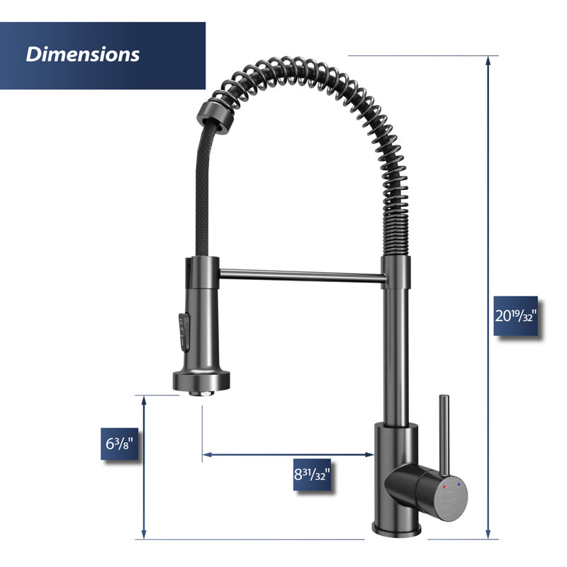 Karran Loxton Pull Down Touchless Kitchen Faucet, Satin Black