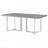 Grey Faux Marble Rectangular Dining Table with Double Pedestal (72")