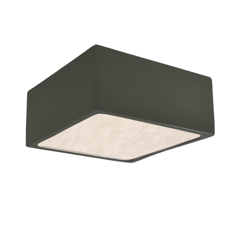 Leni Single Light LED Flush Mount, Pewter Green