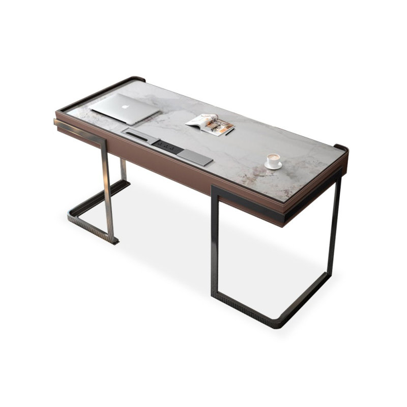 GI727775747045
&Size Stone Stainless Steel Writing Desk, 29.53" H x 55.12" W x 23.62" D