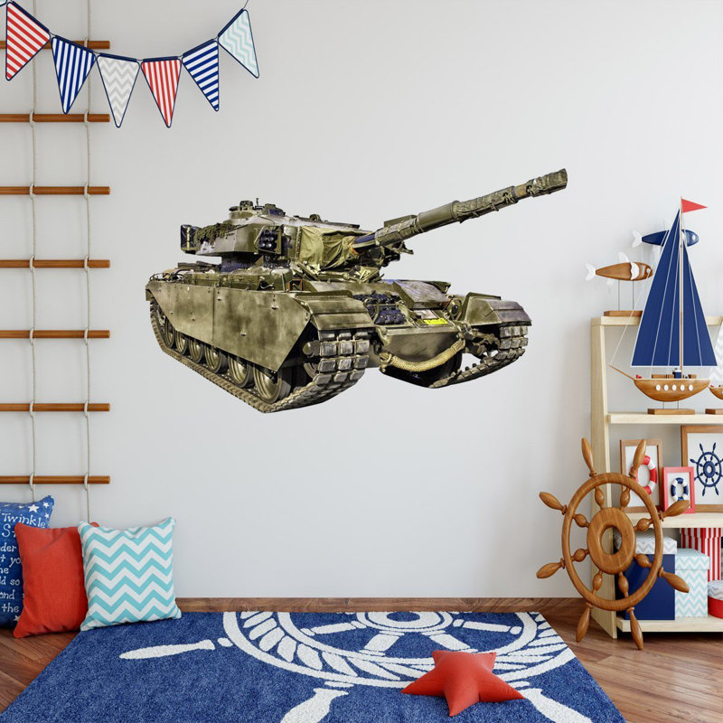 Décalcomanie murale réservoir d’armée Steffen, H 24 po x L 44 po