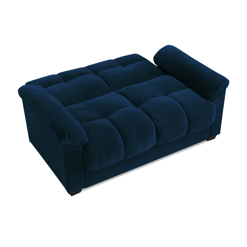 Adryonna 2 Seater Velvet Sofa, Blue