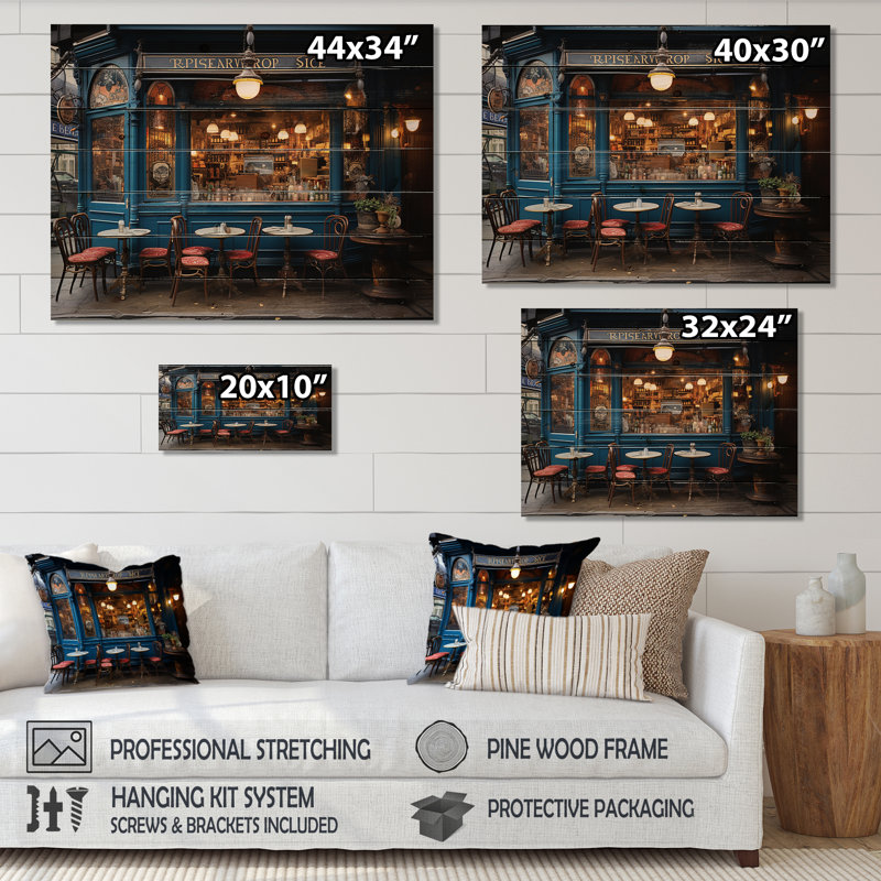 Forgey - Panneaux de décoration murale en bois Paysages, H 34 po x l 44 po