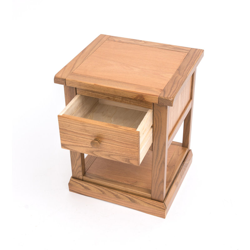 Rizzi 45cm W Solid + Manufactured Wood Bedside Table