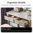 39.37"Gray Solid Wood Ash Vanity With a Mirror and Vanity stool