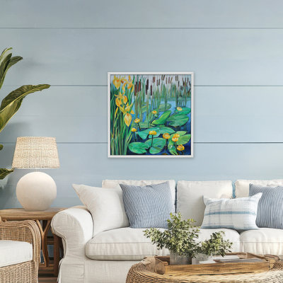 Giclée encadrée de nénuphars en fleurs, design par Violeta Vollmer