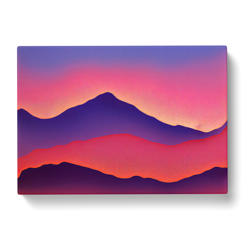 Ethereal Abstract Mountains - Wrapped Canvas