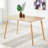 Stephenie 4 Person Dining set - a Rectangular Plastic Dining Table with Wooden Legs and a Set of 4 Faux Leather Cushion Padded Dining Chairs for Dining Room - Modern Dining Table Set-1259149990