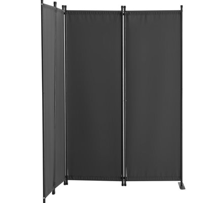 Gray 8867.5inch 4 - Panel Office Room Divider, Fabric Partition, Privacy Screen, Freestanding, Waterproof, Sun Blocking, Construction, Flexible Folding, Hassle Assembly Divider For Study, Frame And
