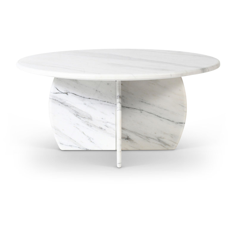 Marble Top Coffee Table, White