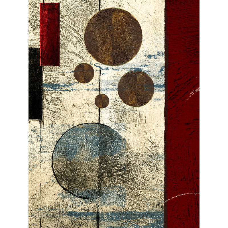 «Brown Town Abstract», peinture sur toile tendue, H 16 po x l 12 po