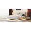 Élégant lit plateforme tapissier, grand, capteur, beige, 2 dossiers, lit de charge avec grand port et douille, délicat-259419132-259419131
