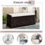 Banc de rangement avec 4 portes et tablettes réglables, banc à chaussures avec coussin amovible pour le salon, vestibule-1947633044