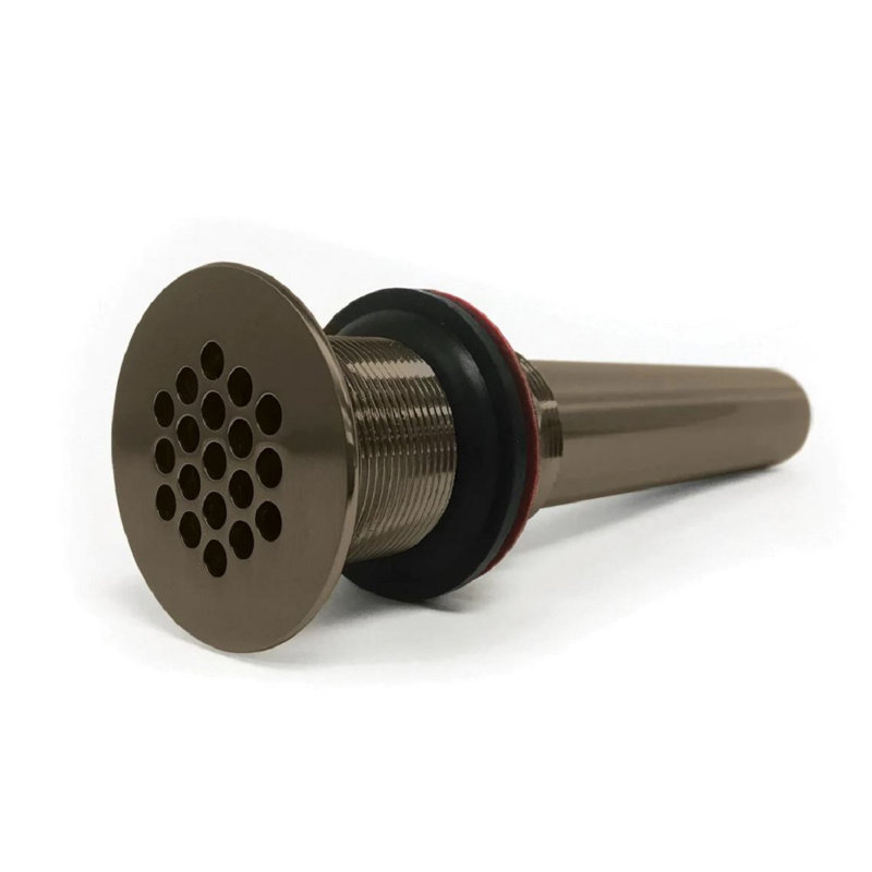 Trueform Concrete Groov 16'' Concrete Circular Bathroom Sink, Oil-Rubbed Bronze, Carbon