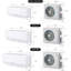 Système de climatisation et de chauffage mini-split TOSOT 18 000 BTU, unité de climatisation inverter sans conduit compatible Wi-Fi 20 SEER2 avec ensemble de conduites en cuivre de 4,9 m, commande vocale, 208-230 V, série Cosmo