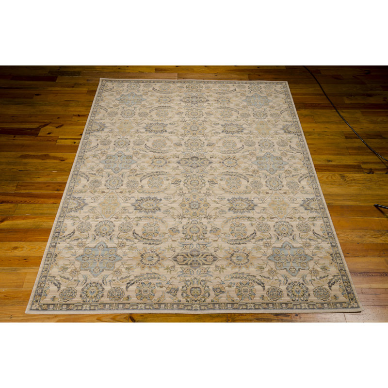 Tapis beige / brun en laine Vogan, Rectangle 12 pi x 15 pi