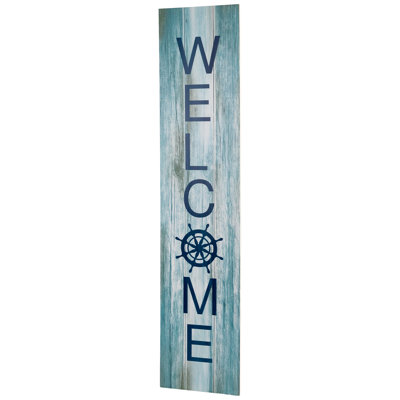 Décoration murale patinée «Welcome»