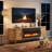 70" Oak Fluted Fireplace TV Stand With Remote & Touch Control, Adjustable Flame Colors & Temperature, Entertainment Center With Storage For 80" Tvs, Modern Media Console For Living Room-1512877225-1518571432