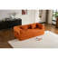 Canapé-lit convertible avec coussin cylindrique, canapé-lit pliant en velours côtelé avec structure de forme fixe, canapé-lit de salon pour la chambre à coucher (orange)-130177090-130177095