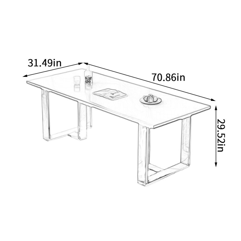 Femmine, H 29,52 po x L 70,86 po x l 31,49 po, Blanc